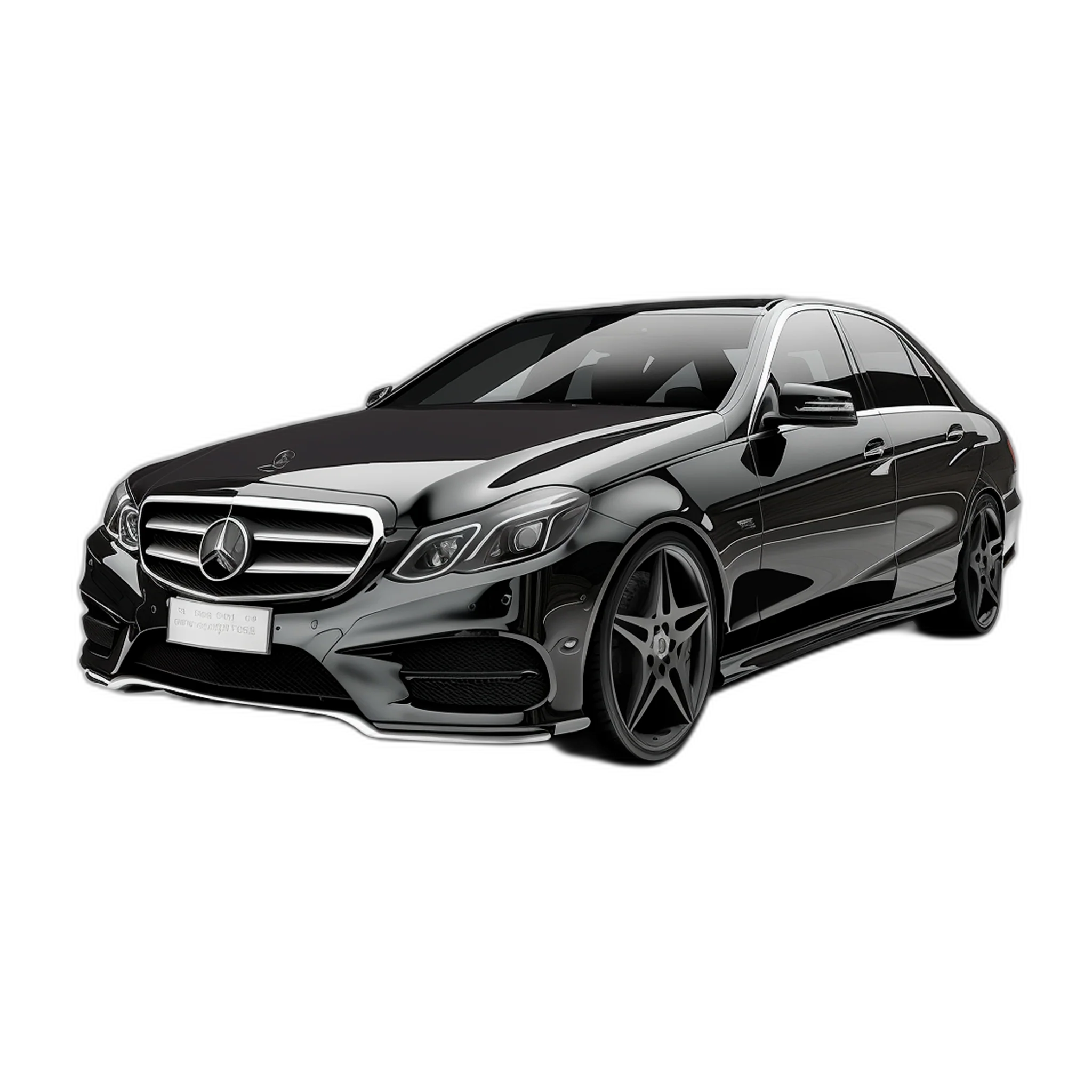 Black Mercedes E-Class taxi operated by Taxi Limassol Pro